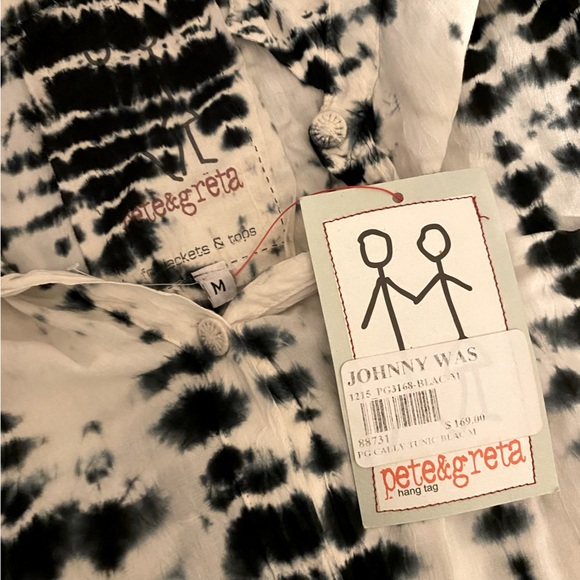 Pete&Greta by Johnny Was long sleeve tie dye dress tunic kaftan - Picture 4 of 6